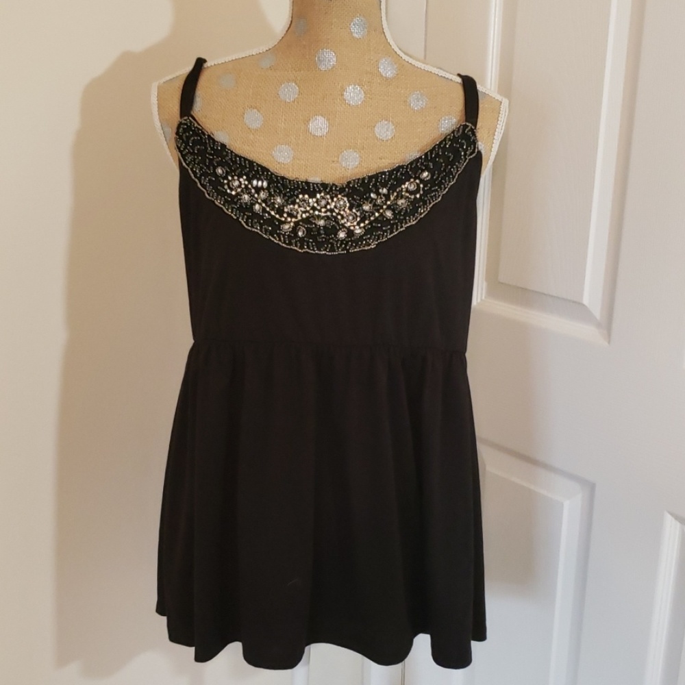 Torrid Jeweled black tank